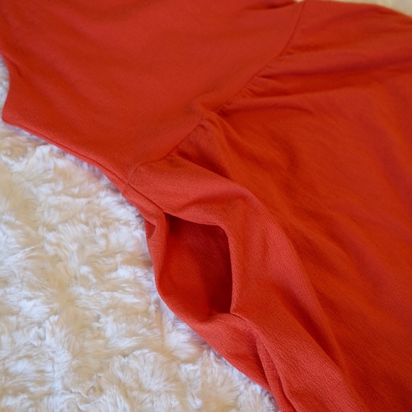 DRAPER JAMES RSVP Sleeveless Midi Dress w/pockets - XS - Orange - Picture 13 of 14